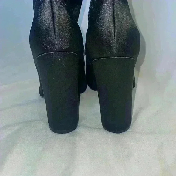 Kendall and Kylie Hailey Satin Black Mid-Calf Boots Size 9 Women's - Picture 7 of 11